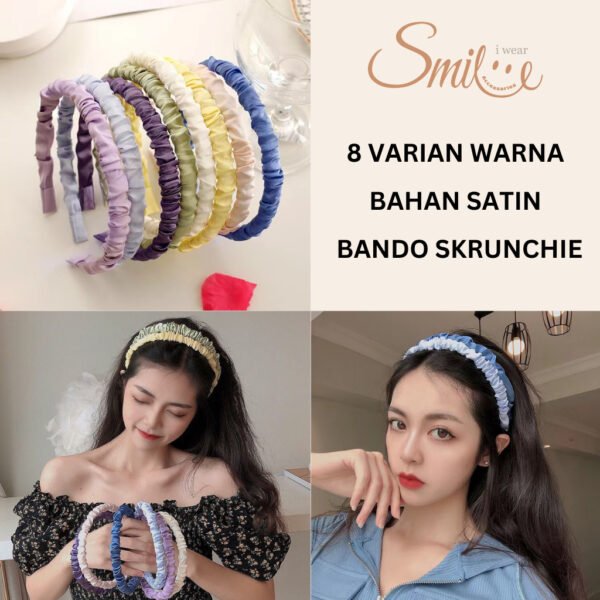 BANDO KOREA SERUT / BANDANA SKRUNCHIE BAHAN SATIN / HEADBAND KOREA