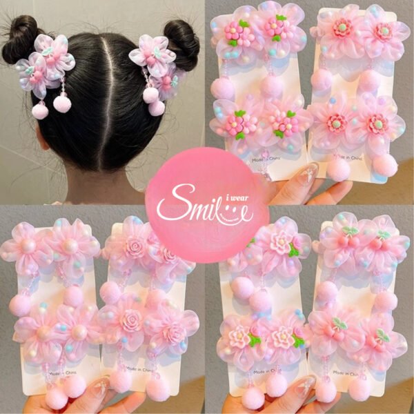(2 PCS) IWS KARET RAMBUT ANAK PEREMPUAN /IKAT RAMBUT GAYA. KOREA/ IKAT RAMBUT FAIRY