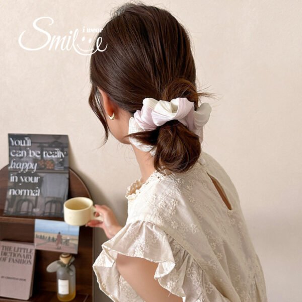 IWS IKAT RAMBUT SKRUNCHIE BAHAN SATIN WARNA GRADIENT CANTIK KUALITAS BAGUS GAYA KOREA - Image 3